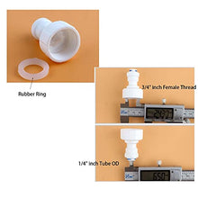 ESHIONG Hose Bib Quick Connect Adapter for RO ( Reverse Osmosis ) water filter,NSF Certified Straight 3/4" Female Thread to 1/4" OD Push to Connect Plastic ro Fittings .（Pack 6）