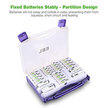 EBL Purple Super Power Battery Box Include : 12 AA Batteries + 8 AAA Batteries +2pcs C/D Adapters