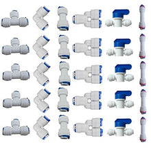 Lemoy 1/4" OD Quick Connect Push In to Connect Water Tube Fitting for RO Reverse Osmosis Water Filter Fittings Pack of 30