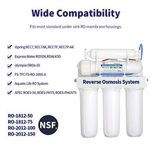 Huining 100GPD RO Membrane 1812/2012 Residential Reverse Osmosis Membrane Water Filter Cartrige Replacement for Home Drinking Water Filtration System Household Under Sink Water Purifier