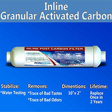 T33 Inline Coconut Grade Activated Carbon Pre/Post Membrane Filter for Taste and Odor Reduction