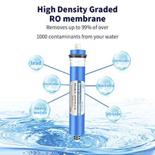 Huining 100GPD RO Membrane 1812/2012 Residential Reverse Osmosis Membrane Water Filter Cartrige Replacement for Home Drinking Water Filtration System Household Under Sink Water Purifier
