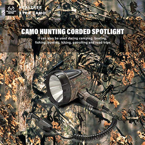 GOODSMANN Spotlight Camo Hunting Spot Lights 12 Volt Marine Spotlight Tacticpro 1500 Lumen Realtree Xtra Halogen Boat Spotlighting 9924-H102-01