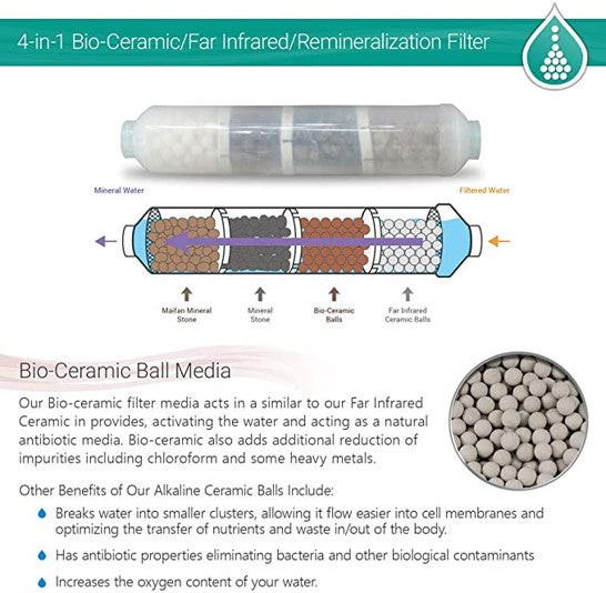 Max Water 4-in-1 Bio-Ceramic/Far Infrared/Remineralization Filter with Reverse Osmosis Water Filtration 10